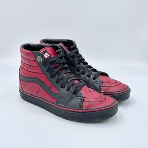 Vans x Marvel Sk8-Hi Deadpool Movie Red Limited Edition Leather Sneaker M6.5 W8
